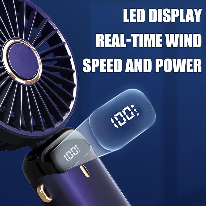 Jsdoin Hand Held Fan,Portable Handheld USB Rechargeable Fan