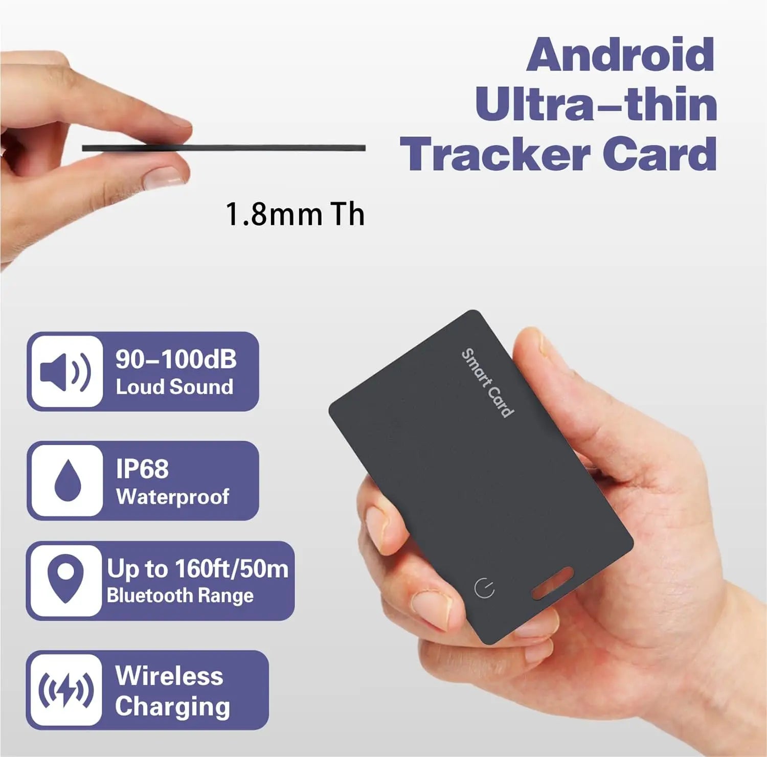 Slim Wallet Tracker Card – Ultra-Thin Bluetooth Smart Tag for Wallet & Luggage
