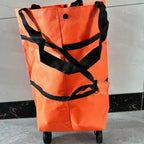 Foldable Portable Shopping Cart with Wheels | Lightweight Backpack-Style Hand Cart for Home Use