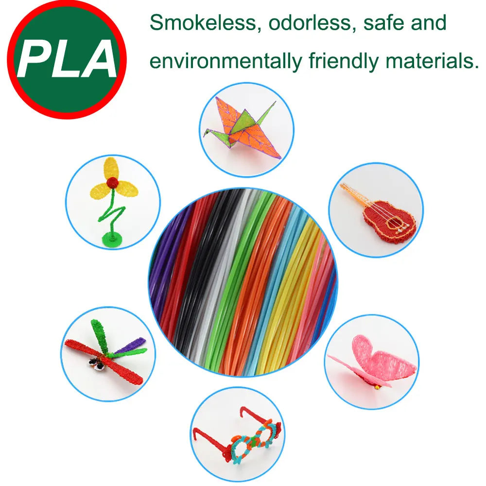 New Children's 3D Pen 3D Printing Pen with LCD Screen 200M PLA and Power Adapter Travel Case Christmas Birthday Gift for Kids