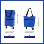 Foldable Portable Shopping Cart with Wheels | Lightweight Backpack-Style Hand Cart for Home Use