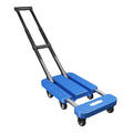 Folding Hand Truck Retractable Hand Carts Trolleys 300 LB Flatbed Transport Cart with 6 Wheels for Luggage and Cargo Handling