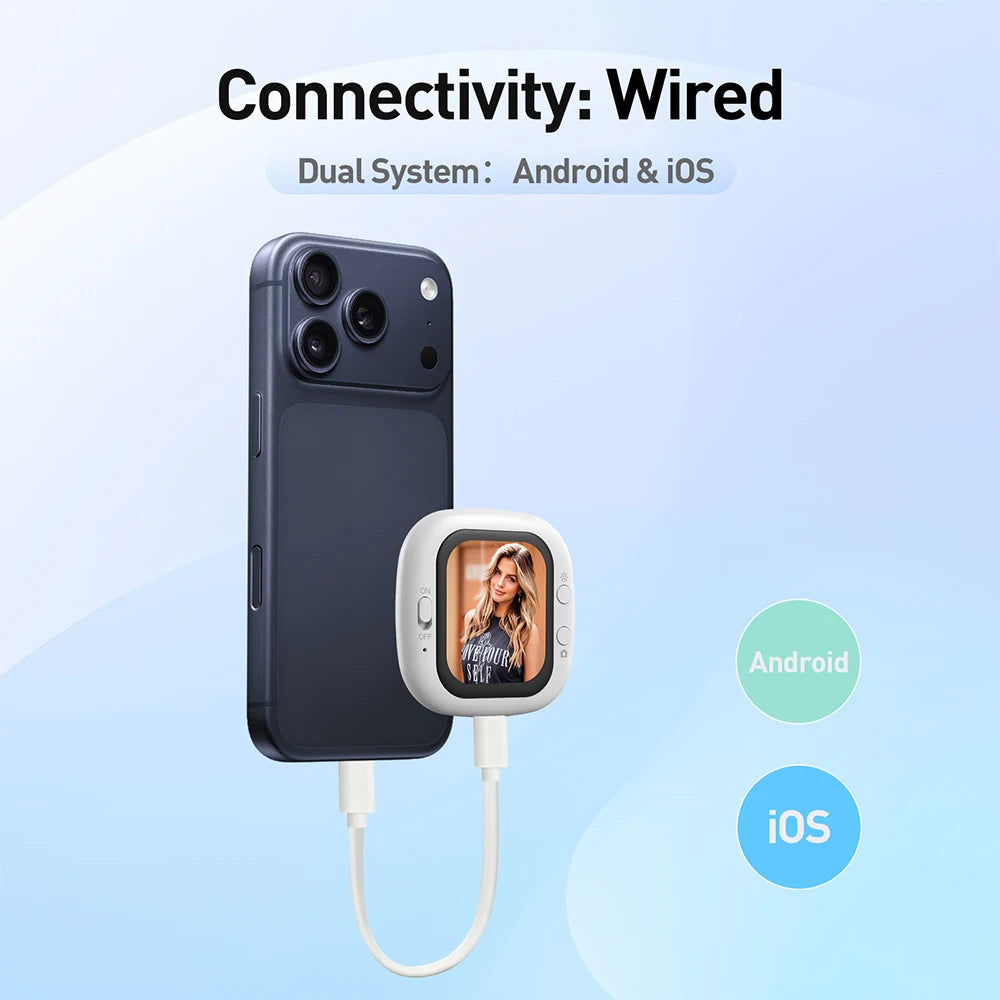 Phone Vlog Selfie Monitor Screen Phone Holder Clip Mount Rear Camera Selfies Vlogging Live Selfie Screen Compatible FOR iPhone