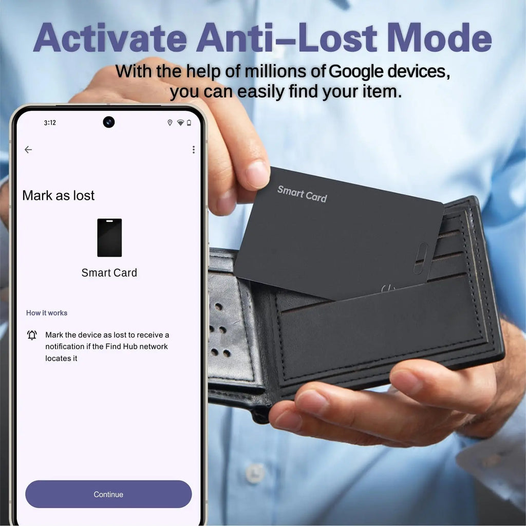 Slim Wallet Tracker Card – Ultra-Thin Bluetooth Smart Tag for Wallet & Luggage