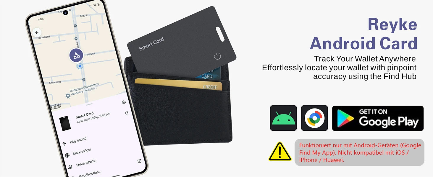 Slim Wallet Tracker Card – Ultra-Thin Bluetooth Smart Tag for Wallet & Luggage