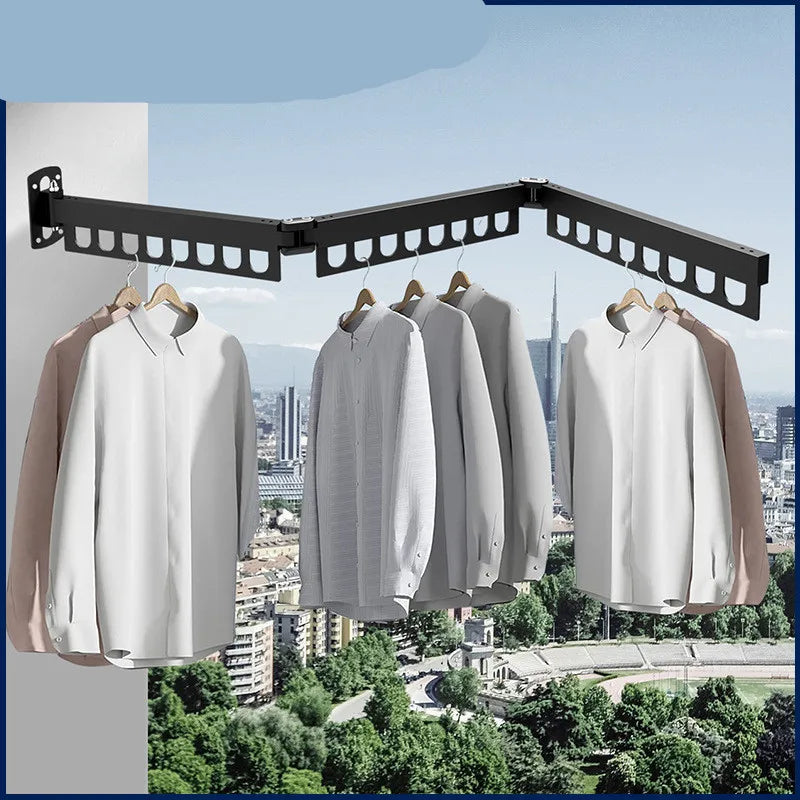 Wall Mounted Clothes Drying Rack for Laundry Room Space Saver Collapsible Dryer Rack 45 Inch Retractable Drying Rack