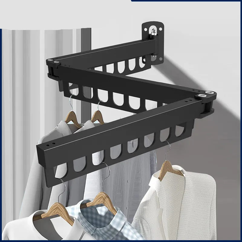 Wall Mounted Clothes Drying Rack for Laundry Room Space Saver Collapsible Dryer Rack 45 Inch Retractable Drying Rack