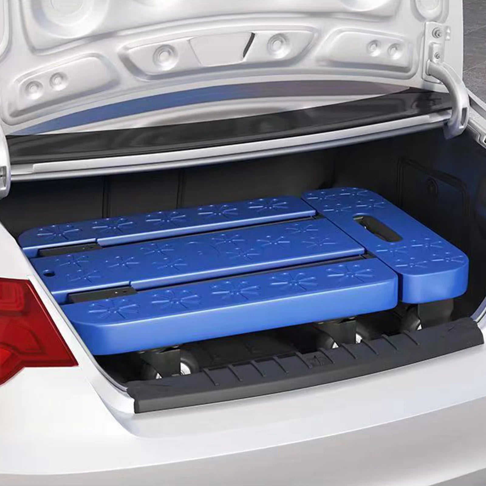 Folding Hand Truck Retractable Hand Carts Trolleys 300 LB Flatbed Transport Cart with 6 Wheels for Luggage and Cargo Handling