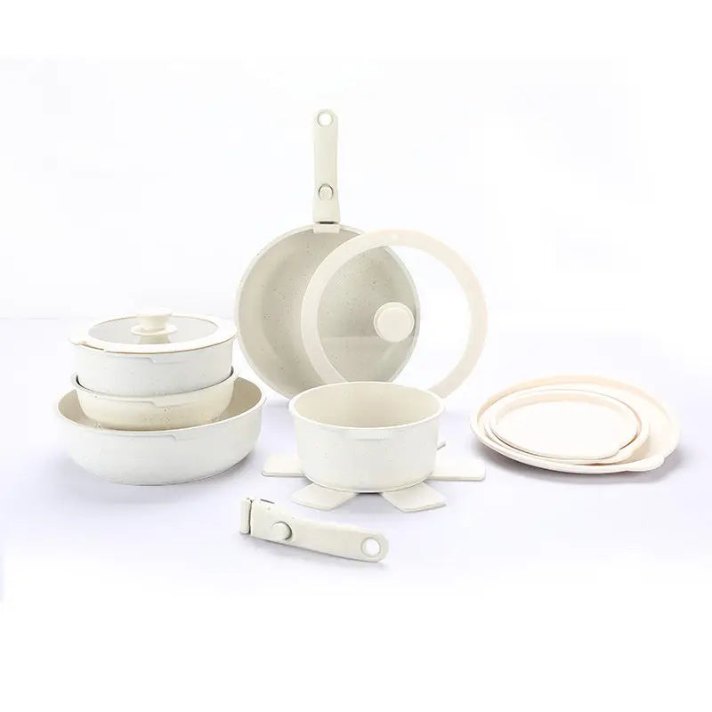 17-Piece Removable Handle Non-Stick Cookware Set